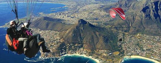 Cape Town Tandem Paragliding. Tandem Paragliding Tours - Cape Town South Africa